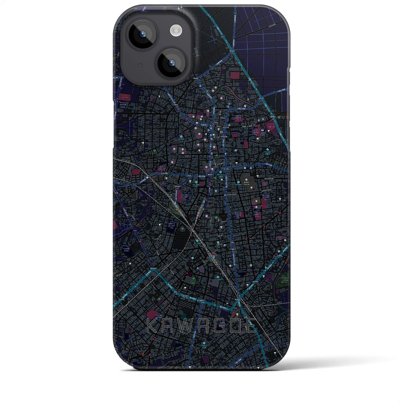 【川越(埼玉県)】地図柄iPhoneケース(バックカバータイプ)