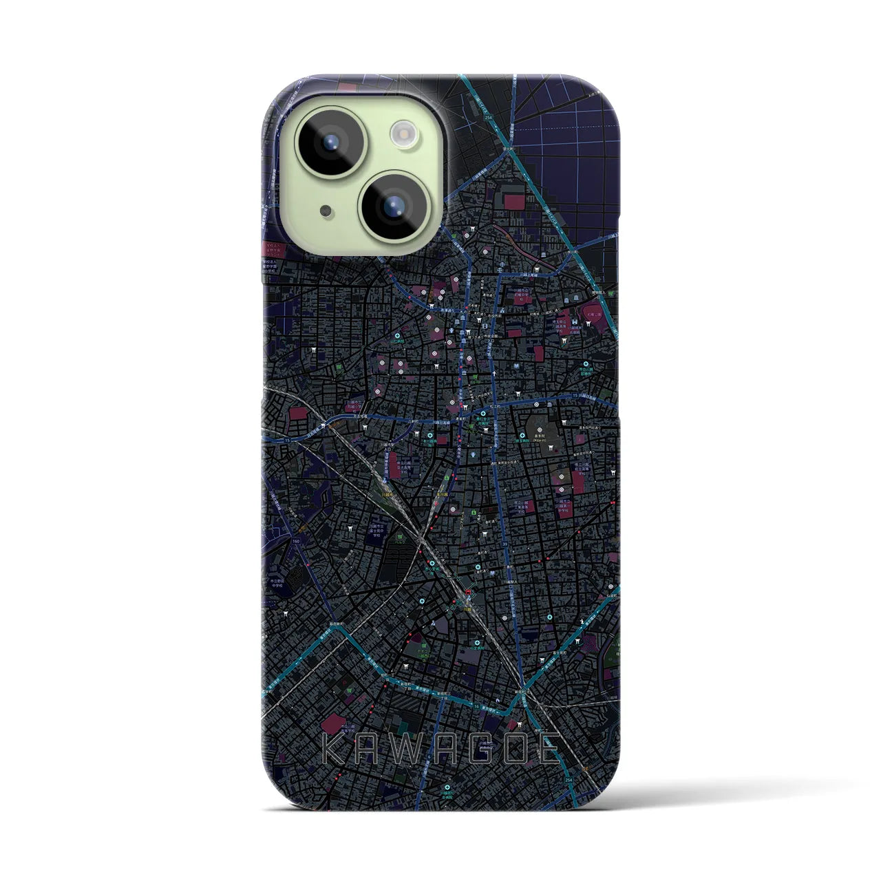 【川越(埼玉県)】地図柄iPhoneケース(バックカバータイプ)