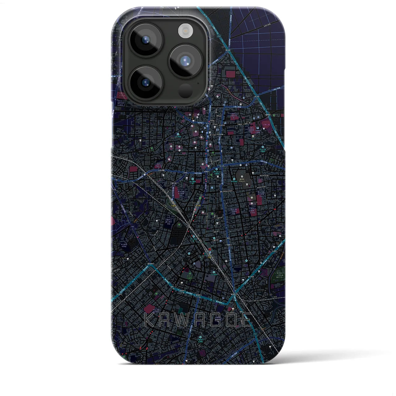 【川越(埼玉県)】地図柄iPhoneケース(バックカバータイプ)