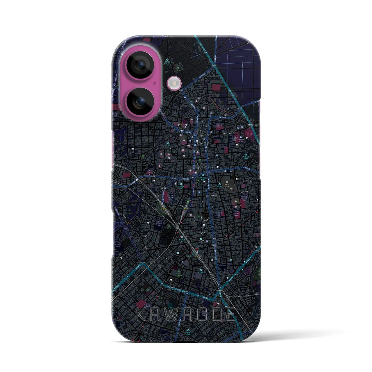 【川越(埼玉県)】地図柄iPhoneケース(バックカバータイプ)
