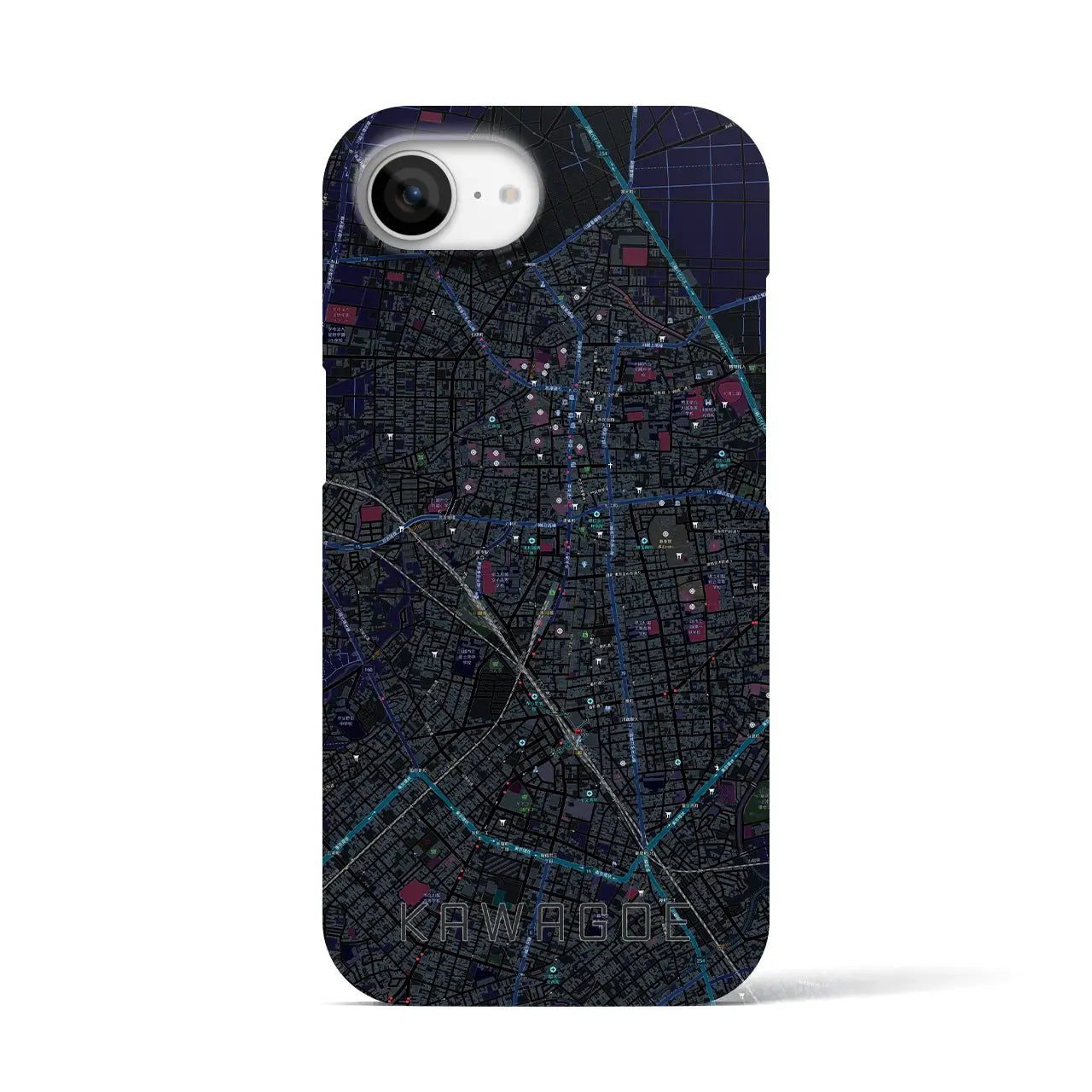 【川越(埼玉県)】地図柄iPhoneケース(バックカバータイプ)