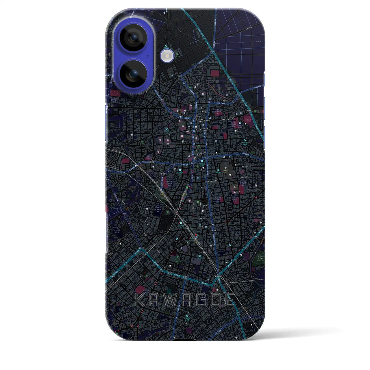【川越(埼玉県)】地図柄iPhoneケース(バックカバータイプ)