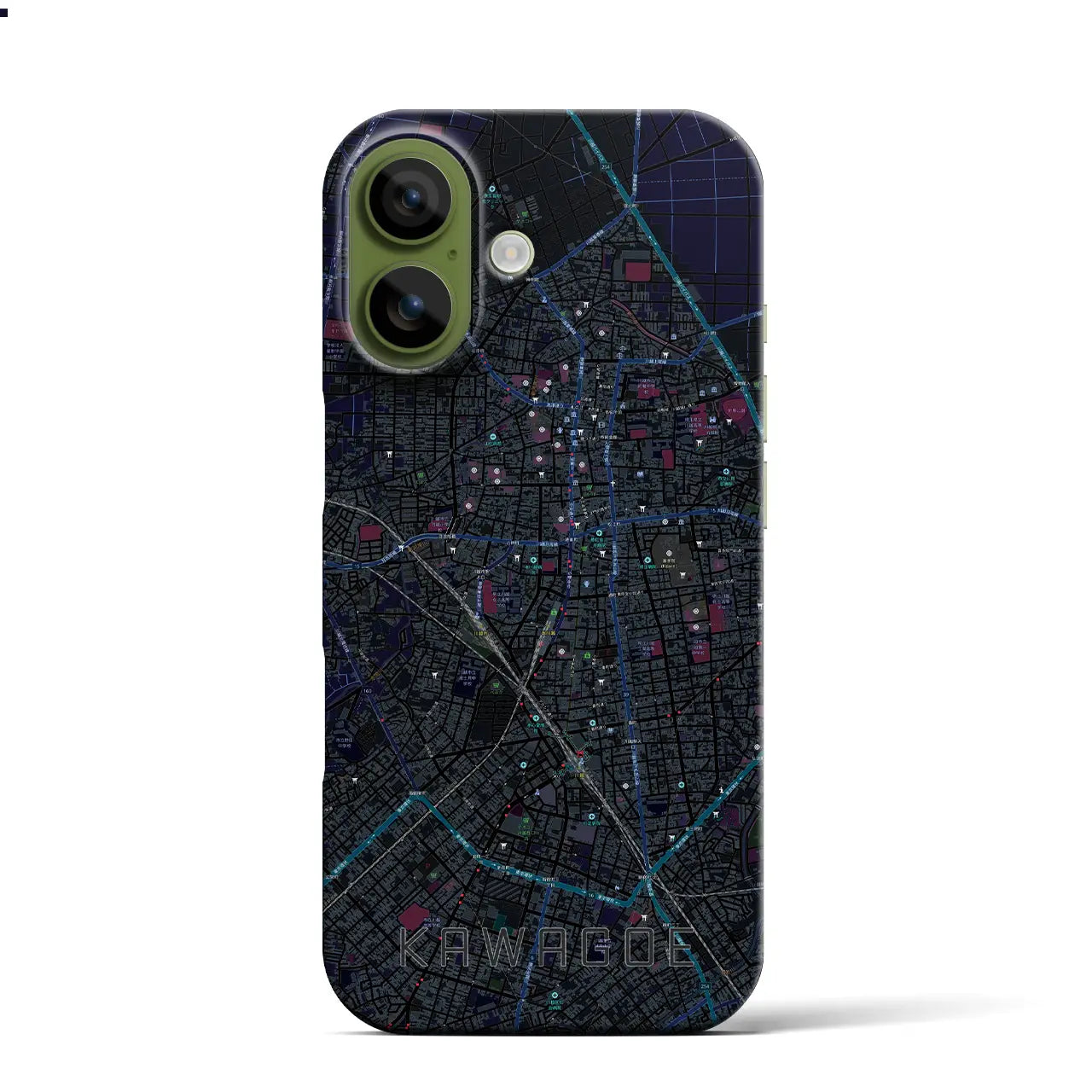 【川越(埼玉県)】地図柄iPhoneケース(バックカバータイプ)