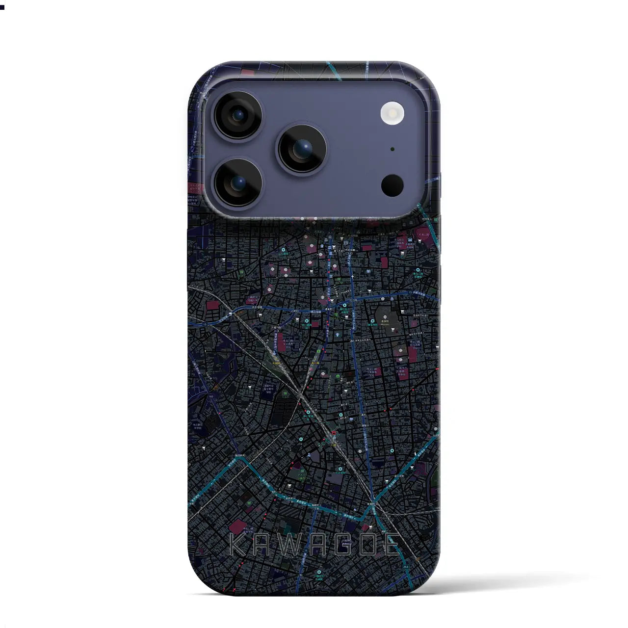 【川越(埼玉県)】地図柄iPhoneケース(バックカバータイプ)