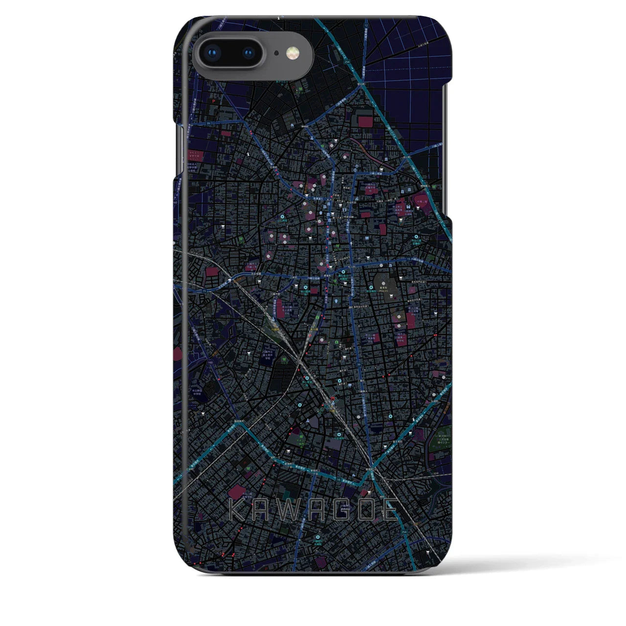 【川越(埼玉県)】地図柄iPhoneケース(バックカバータイプ)