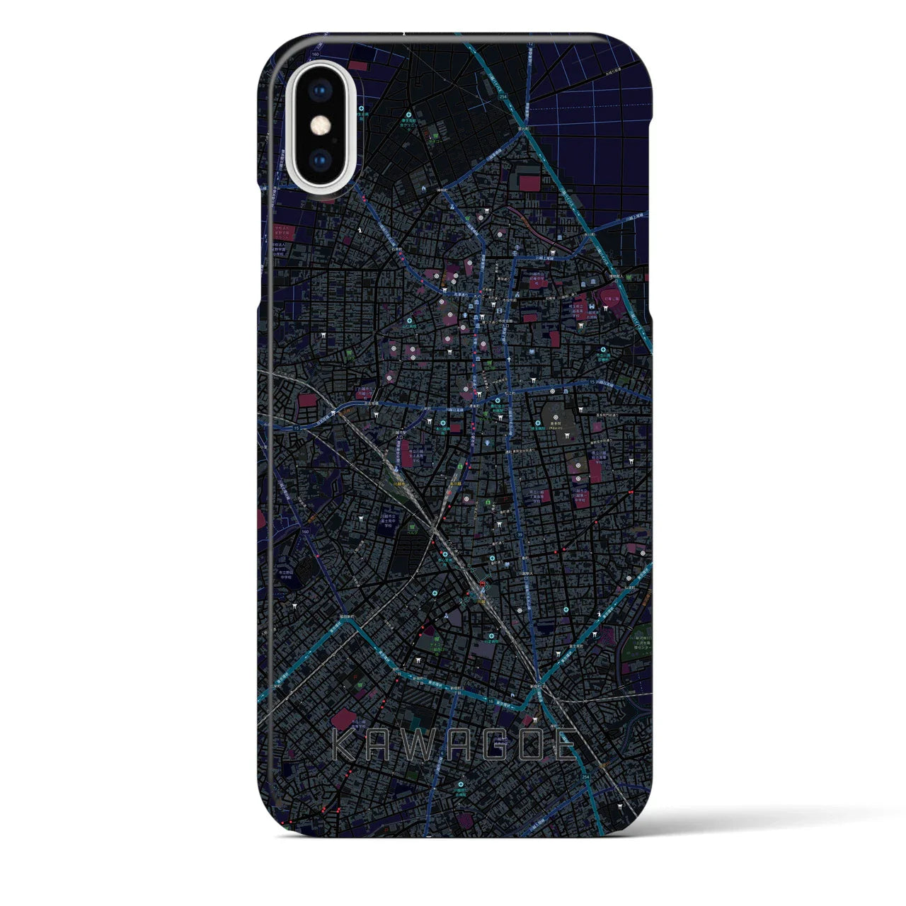【川越(埼玉県)】地図柄iPhoneケース(バックカバータイプ)
