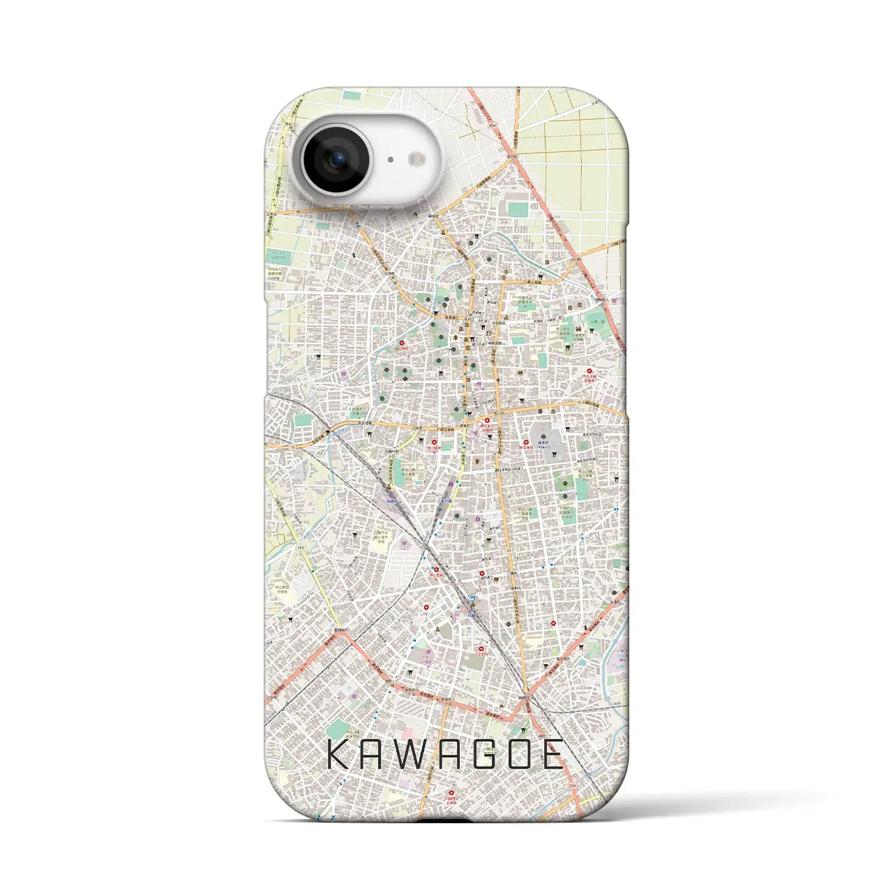 【川越(埼玉県)】地図柄iPhoneケース(バックカバータイプ)