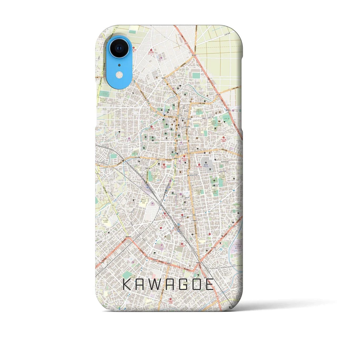 【川越(埼玉県)】地図柄iPhoneケース(バックカバータイプ)