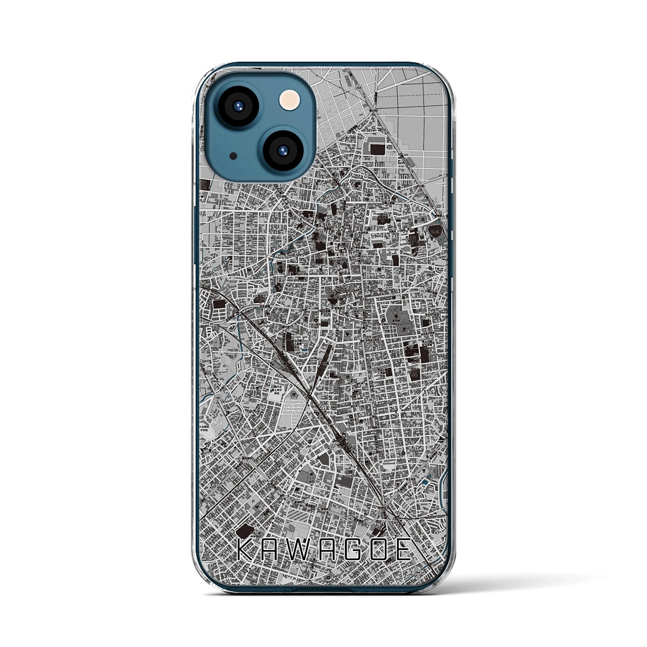 【川越(埼玉県)】地図柄iPhoneケース(クリアタイプ)