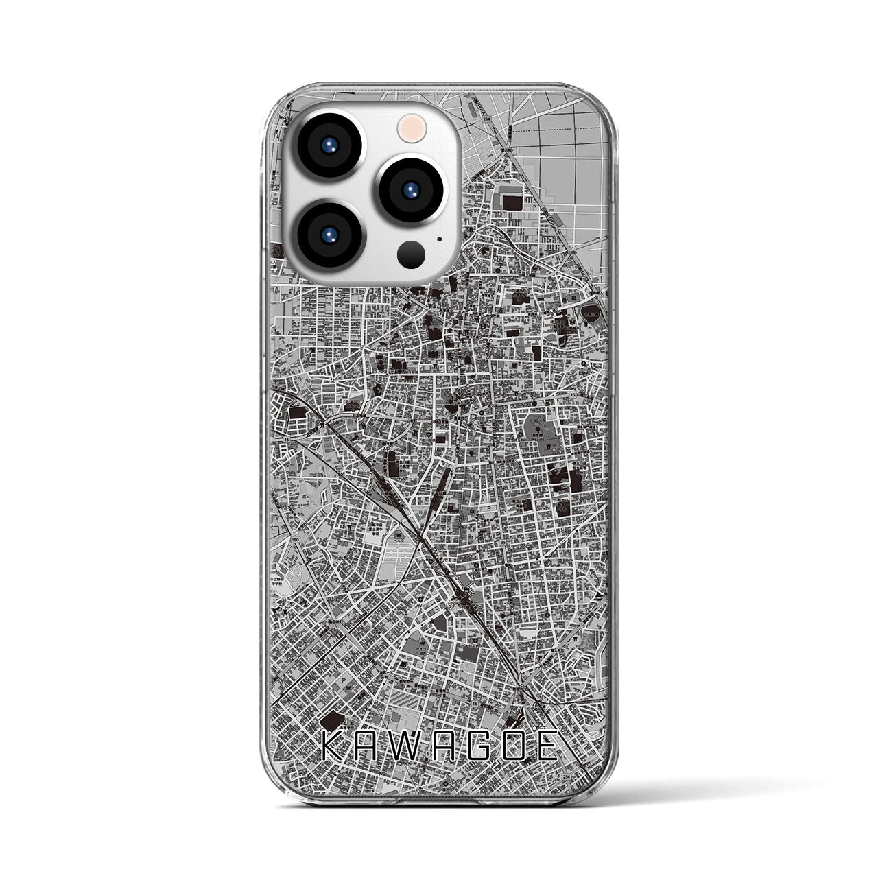 【川越(埼玉県)】地図柄iPhoneケース(クリアタイプ)