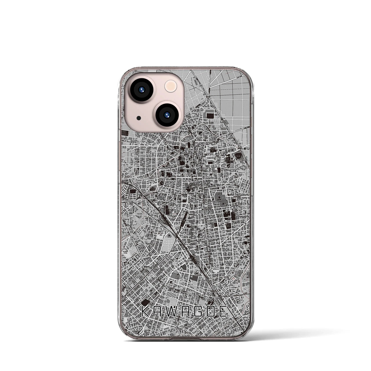 【川越(埼玉県)】地図柄iPhoneケース(クリアタイプ)