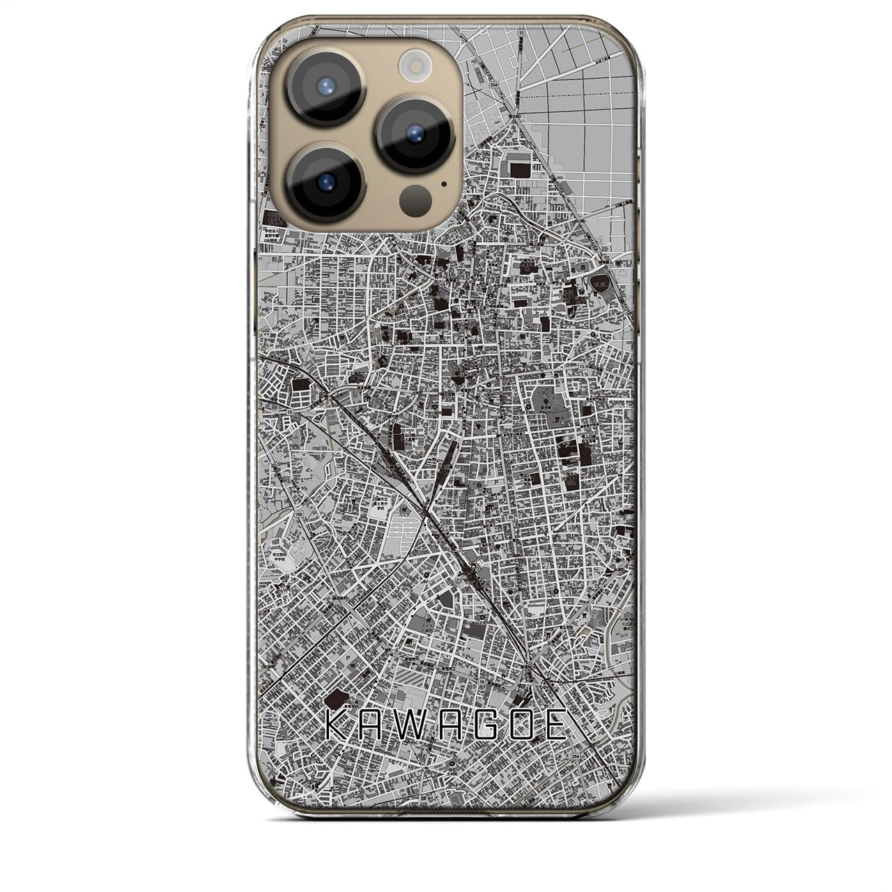 【川越(埼玉県)】地図柄iPhoneケース(クリアタイプ)