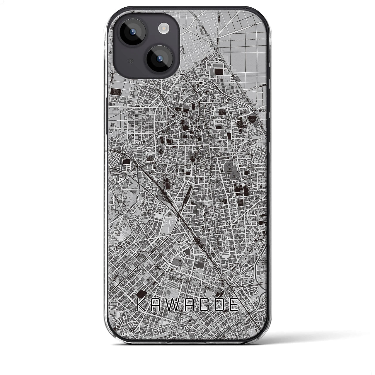 【川越(埼玉県)】地図柄iPhoneケース(クリアタイプ)