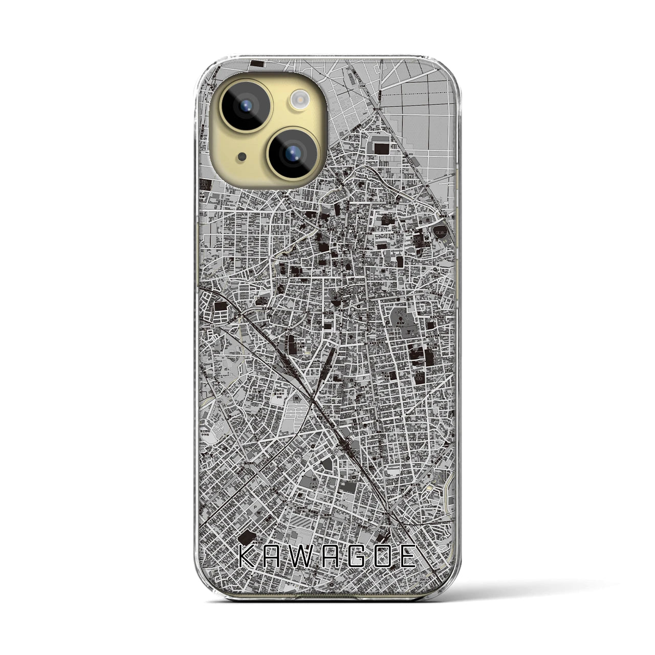 【川越(埼玉県)】地図柄iPhoneケース(クリアタイプ)