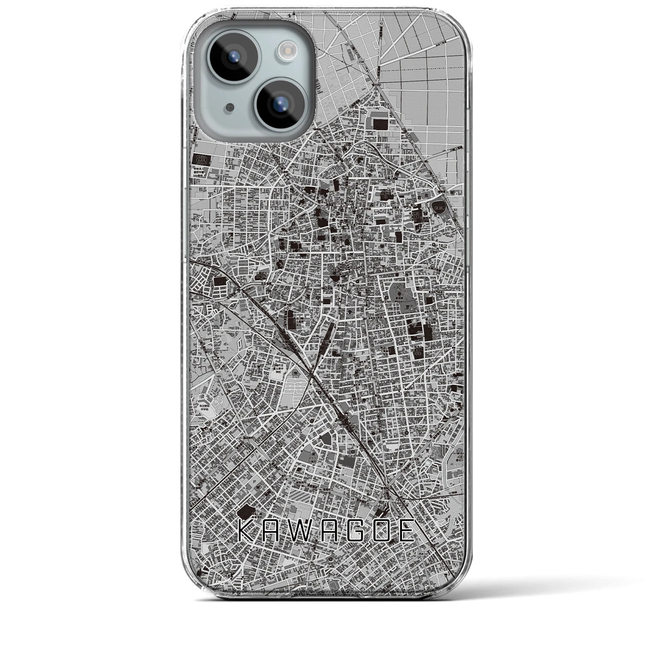 【川越(埼玉県)】地図柄iPhoneケース(クリアタイプ)
