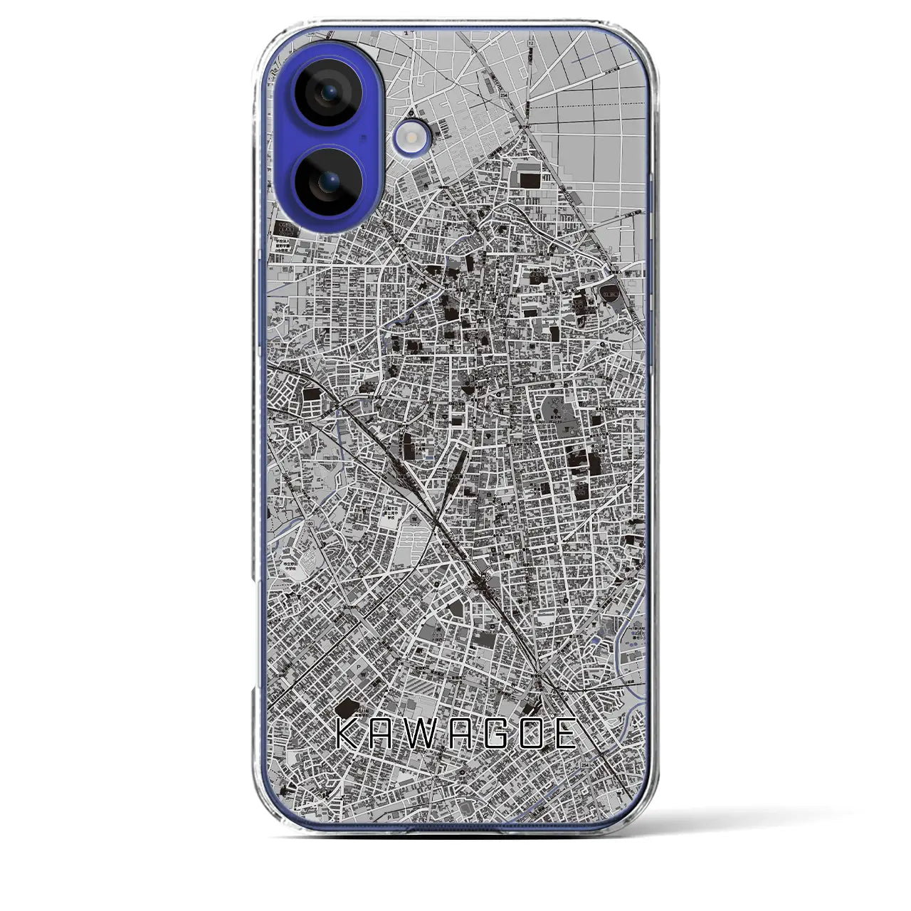 【川越(埼玉県)】地図柄iPhoneケース(クリアタイプ)