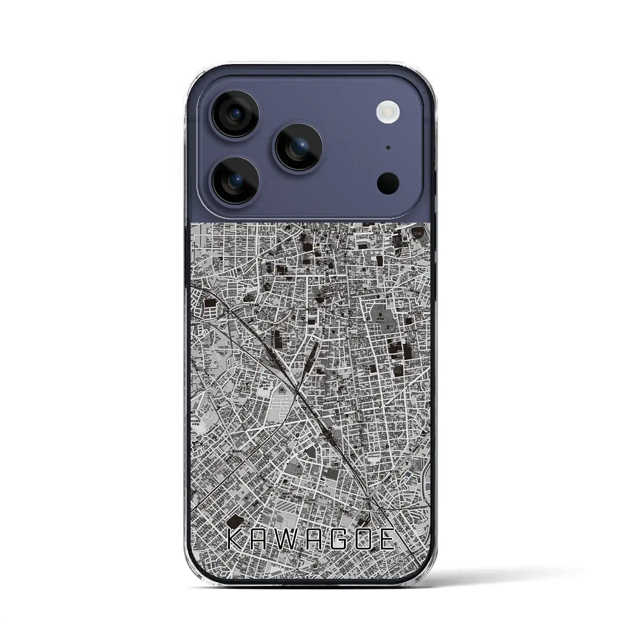 【川越(埼玉県)】地図柄iPhoneケース(クリアタイプ)