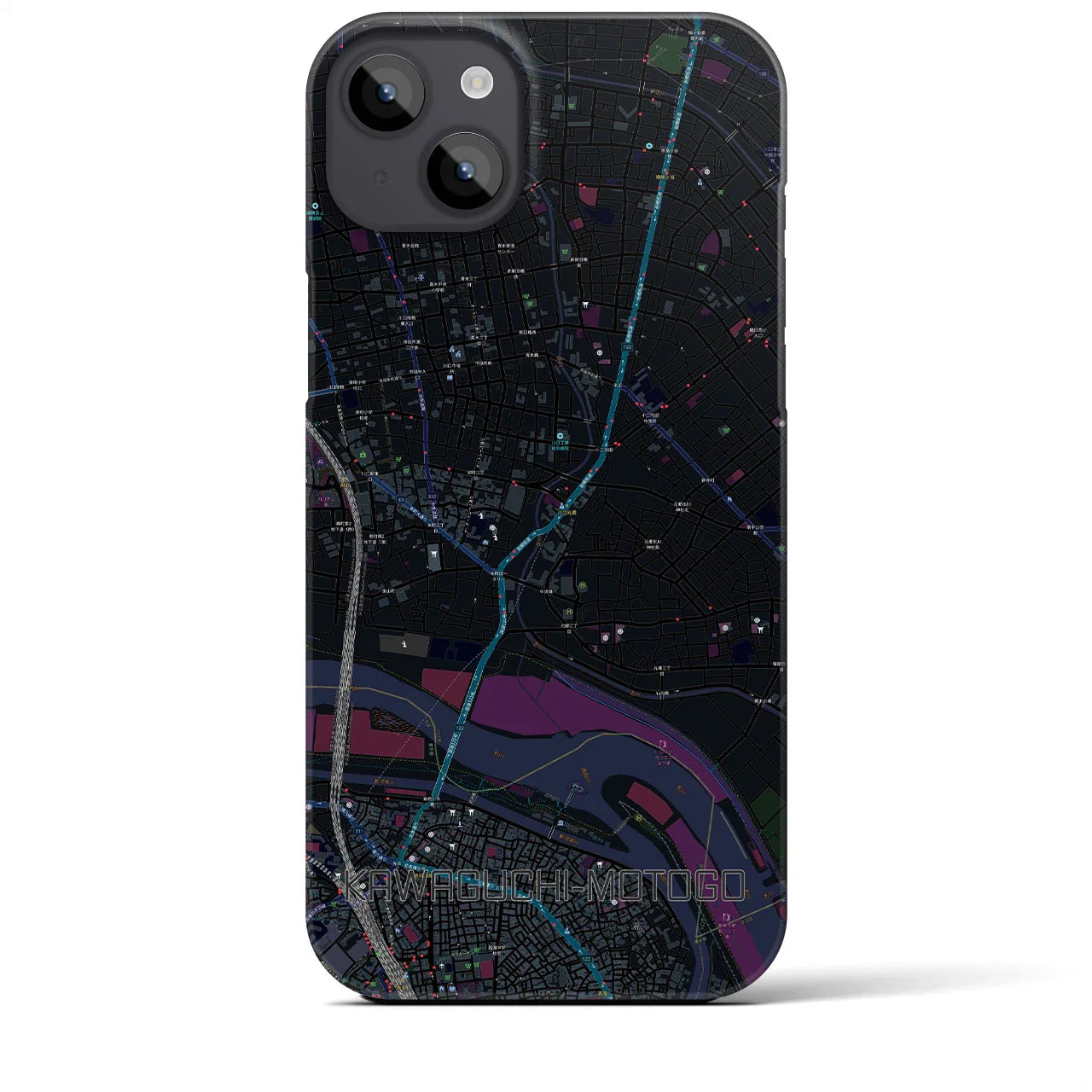 【川口元郷(埼玉県)】地図柄iPhoneケース(バックカバータイプ)