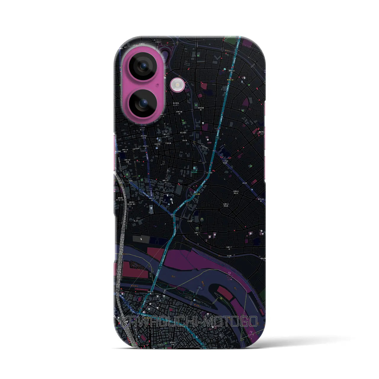 【川口元郷(埼玉県)】地図柄iPhoneケース(バックカバータイプ)