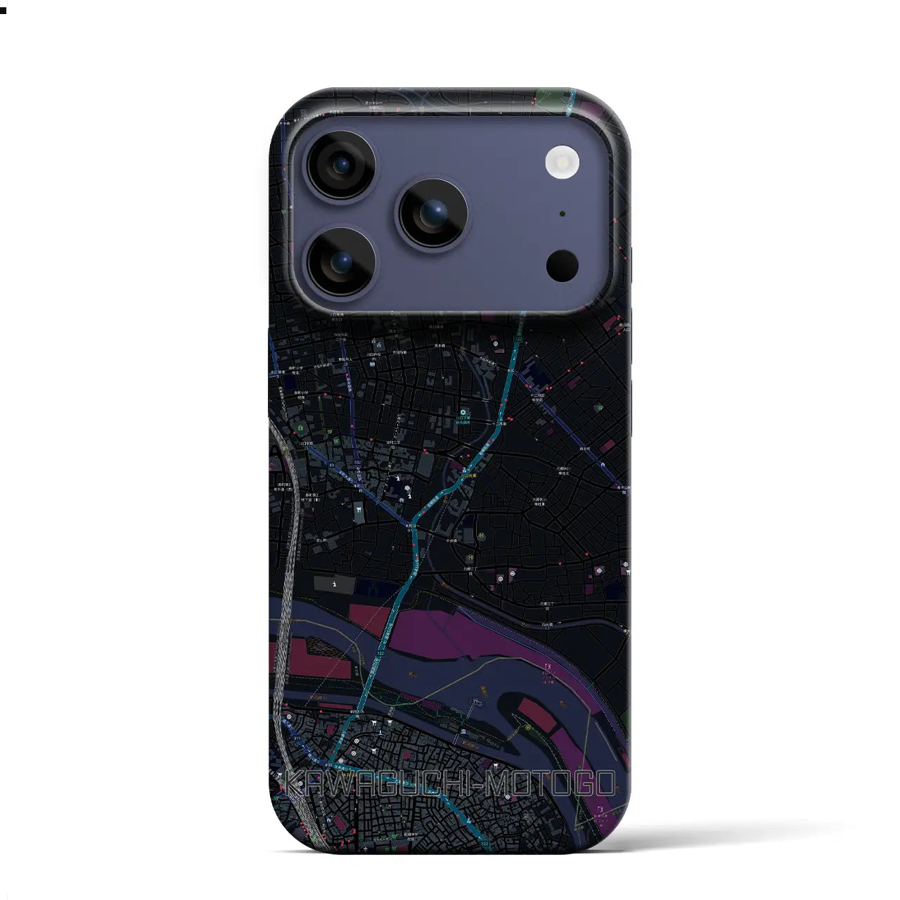 【川口元郷(埼玉県)】地図柄iPhoneケース(バックカバータイプ)