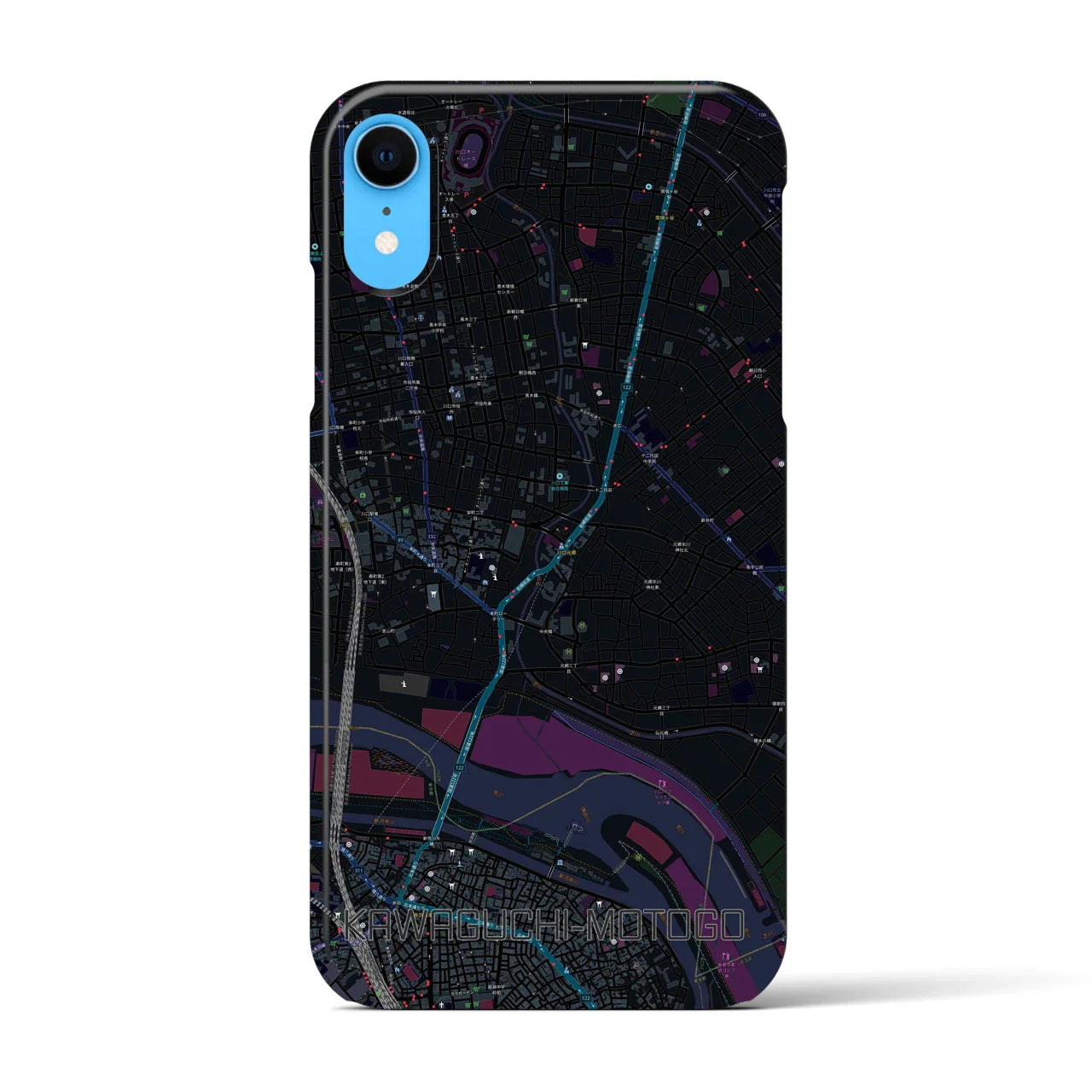 【川口元郷(埼玉県)】地図柄iPhoneケース(バックカバータイプ)