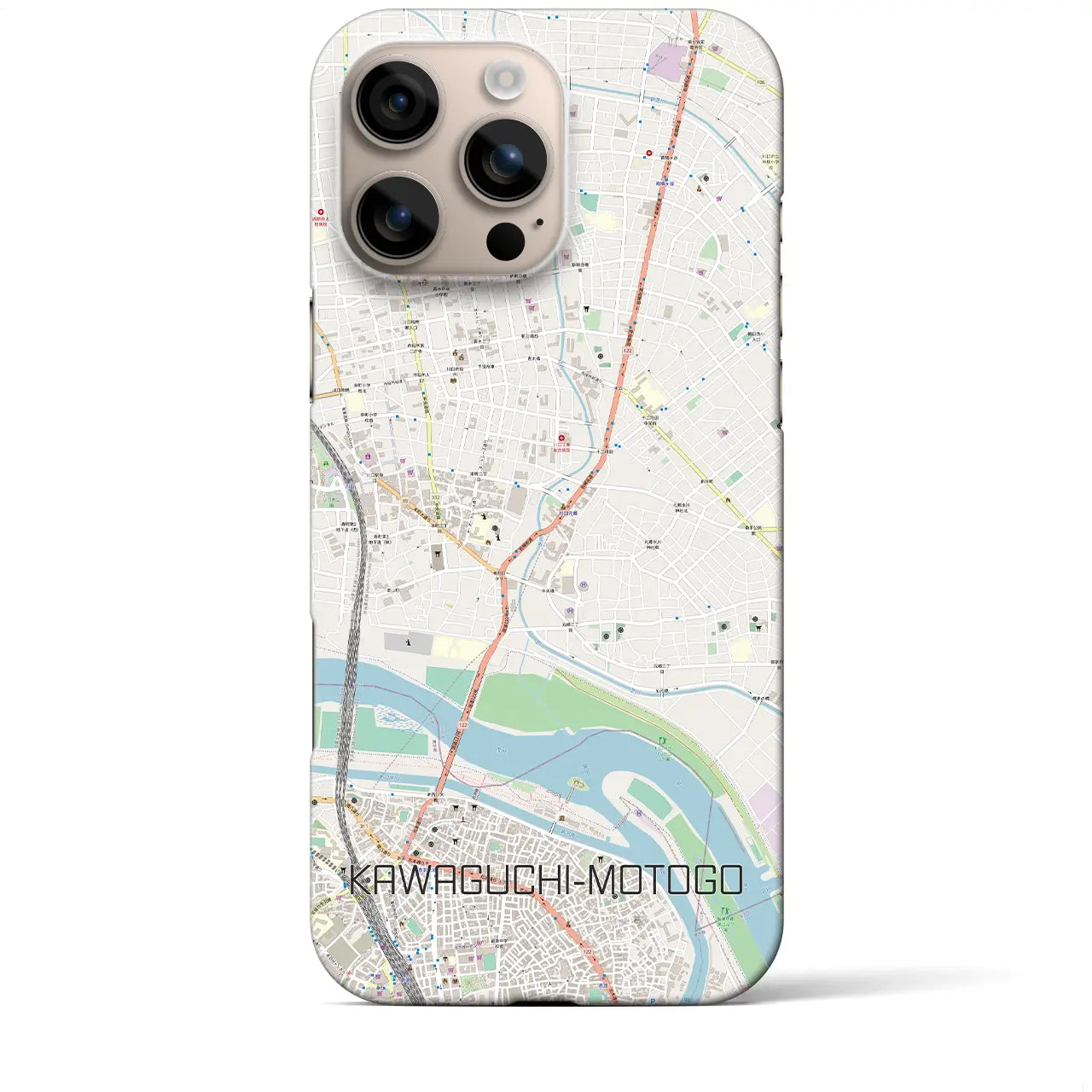 【川口元郷(埼玉県)】地図柄iPhoneケース(バックカバータイプ)