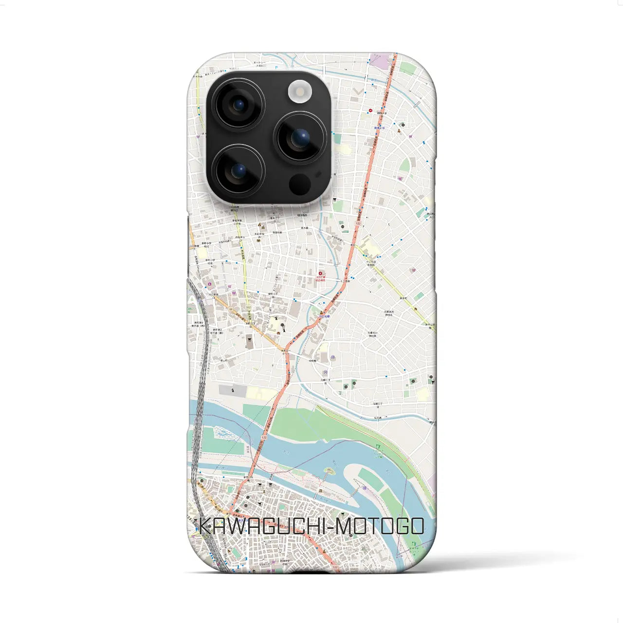【川口元郷(埼玉県)】地図柄iPhoneケース(バックカバータイプ)