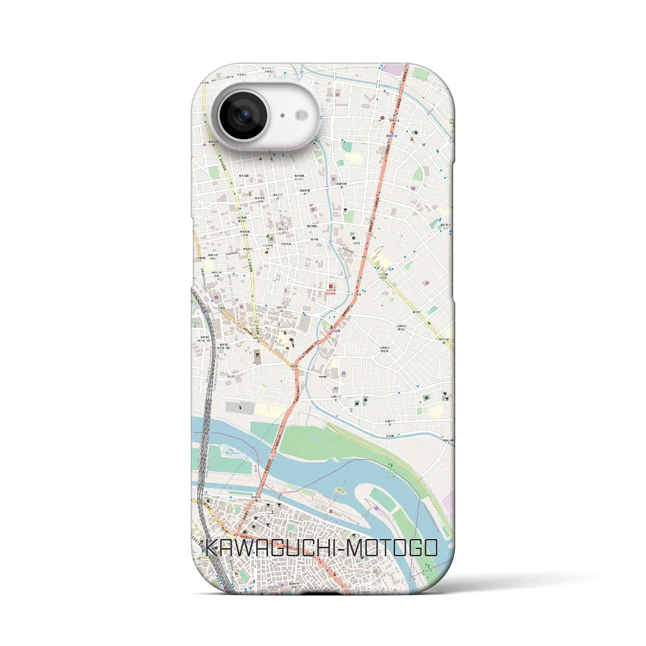 【川口元郷(埼玉県)】地図柄iPhoneケース(バックカバータイプ)