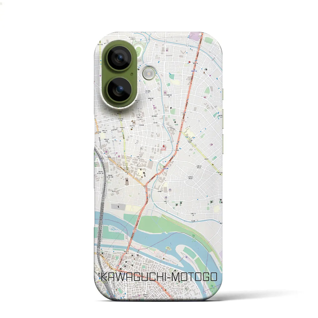 【川口元郷(埼玉県)】地図柄iPhoneケース(バックカバータイプ)ナチュラル・iPhone 17 Pro Max 用