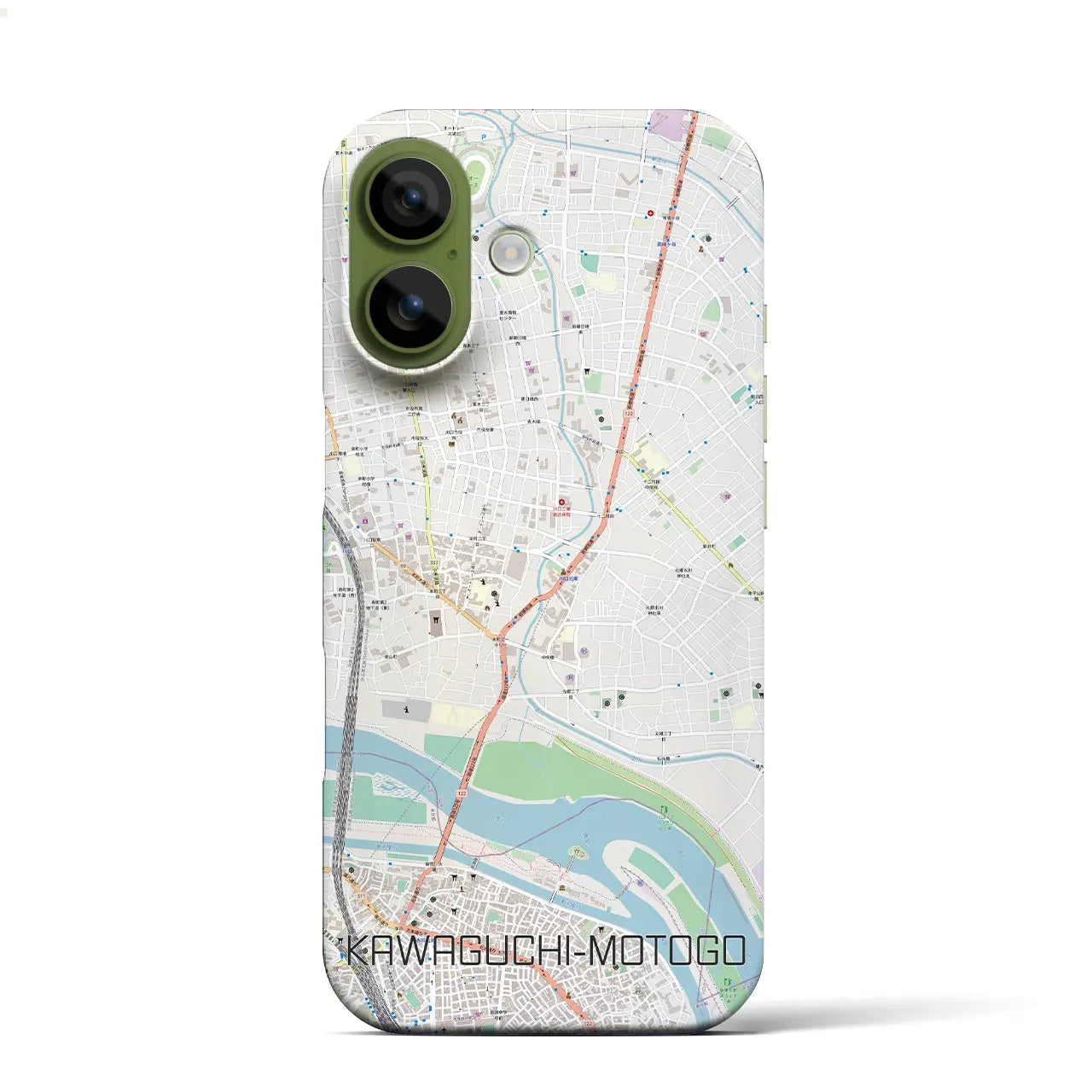 【川口元郷(埼玉県)】地図柄iPhoneケース(バックカバータイプ)ナチュラル・iPhone 17 Pro Max 用