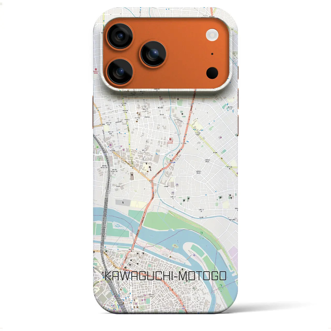 【川口元郷(埼玉県)】地図柄iPhoneケース(バックカバータイプ)