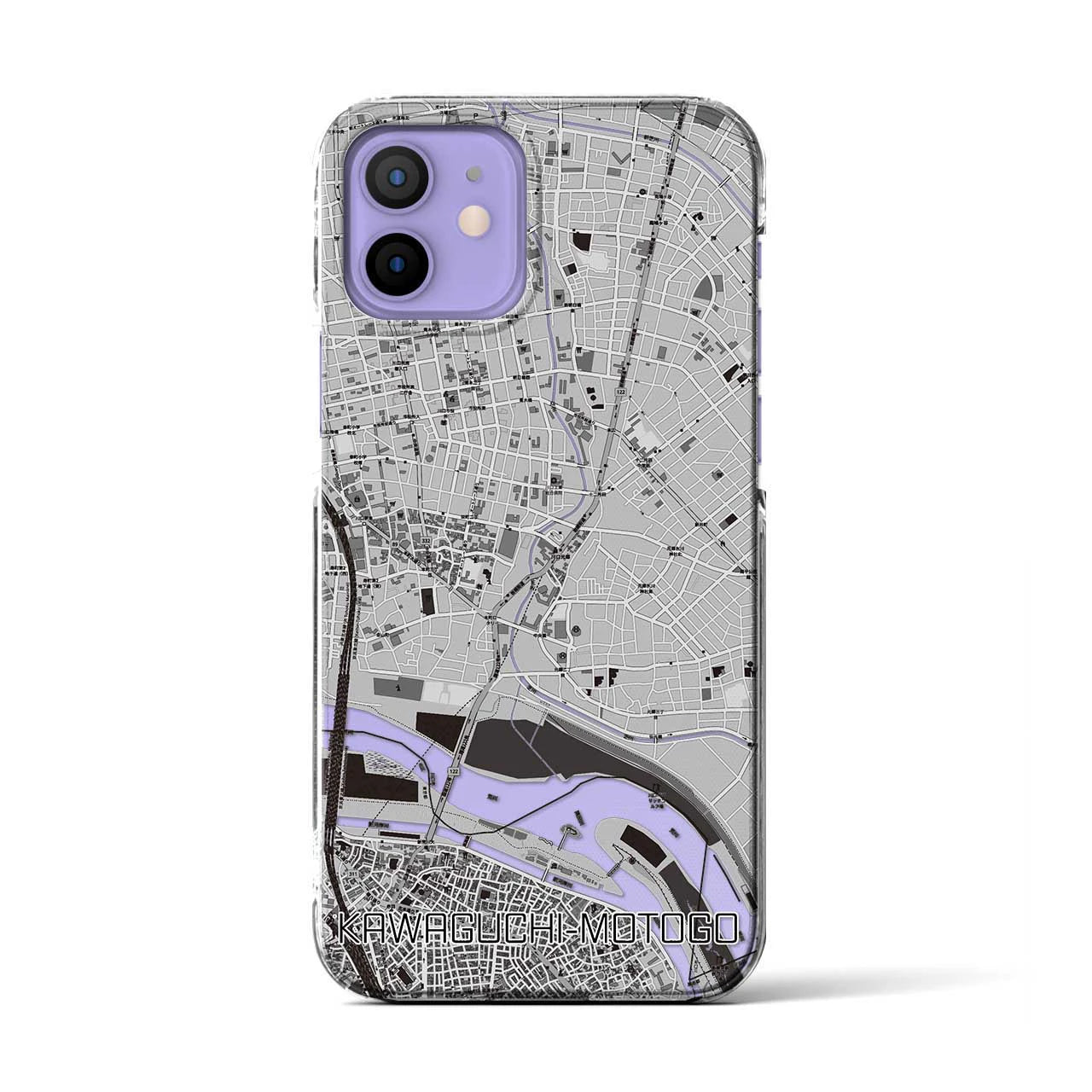 【川口元郷(埼玉県)】地図柄iPhoneケース(クリアタイプ)