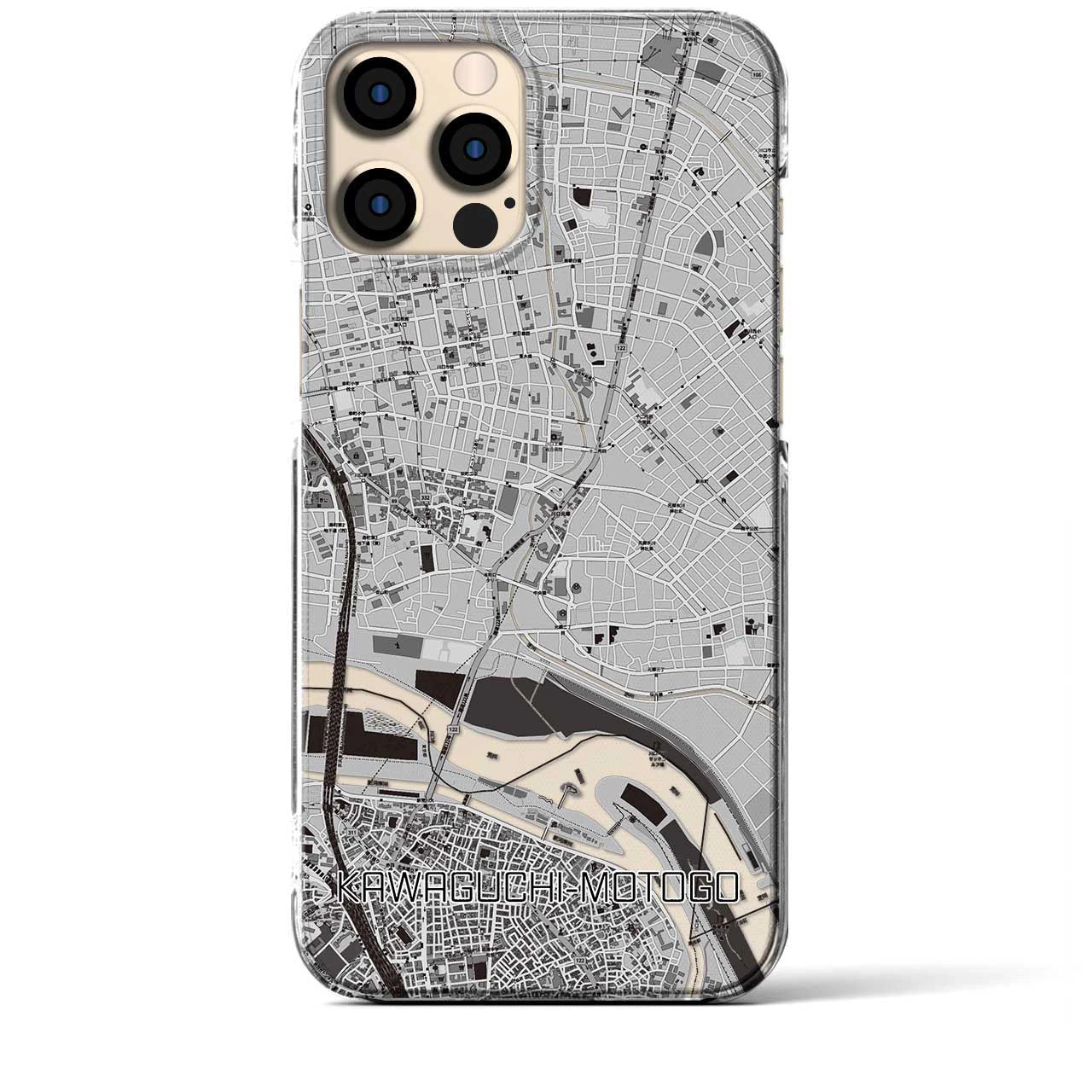 【川口元郷(埼玉県)】地図柄iPhoneケース(クリアタイプ)