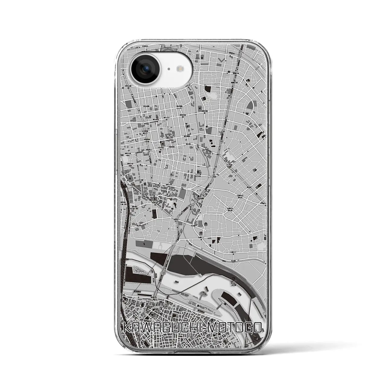 【川口元郷(埼玉県)】地図柄iPhoneケース(クリアタイプ)