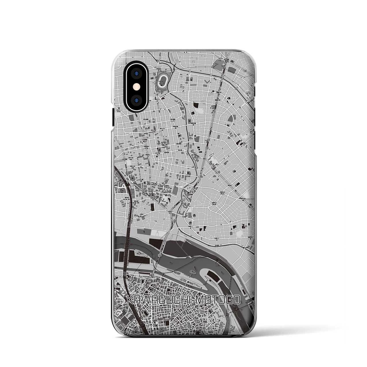 【川口元郷(埼玉県)】地図柄iPhoneケース(クリアタイプ)