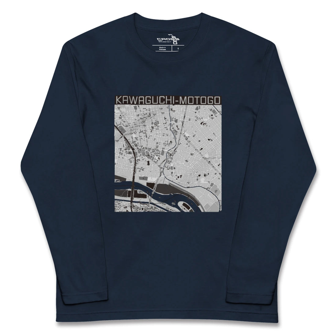 【川口元郷(埼玉県)】地図柄ロングスリーブTシャツ