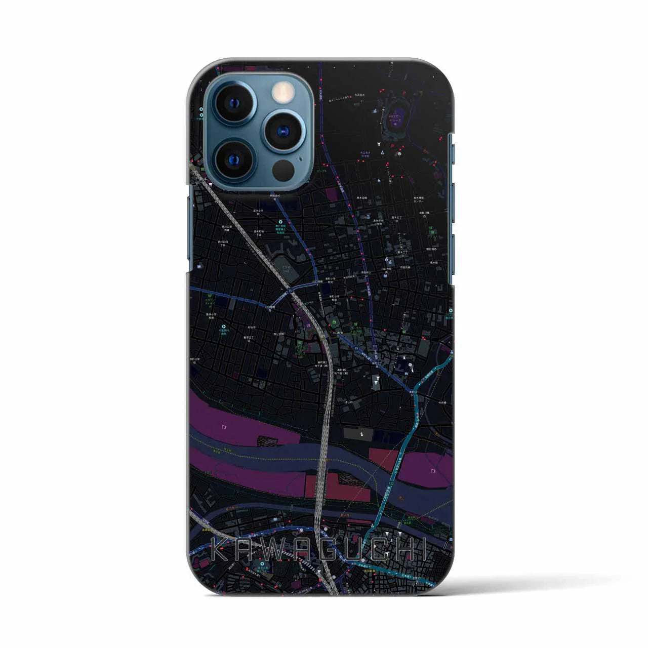 【川口(埼玉県)】地図柄iPhoneケース(バックカバータイプ)