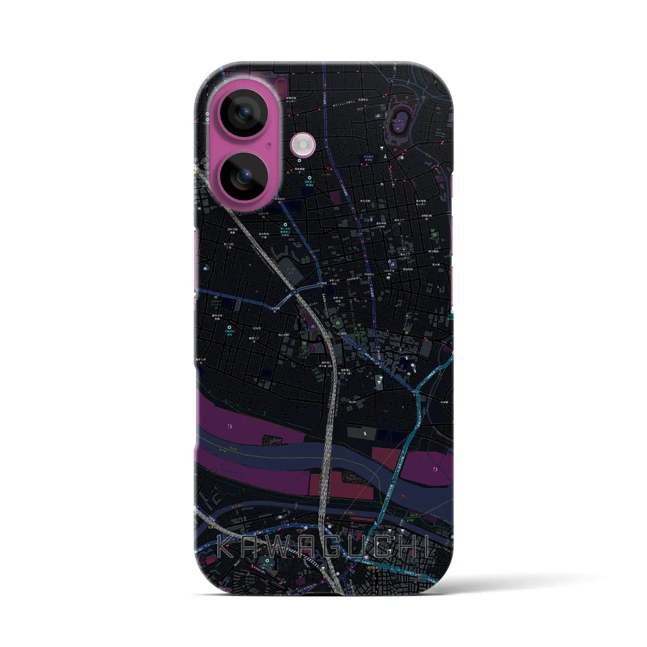 【川口(埼玉県)】地図柄iPhoneケース(バックカバータイプ)