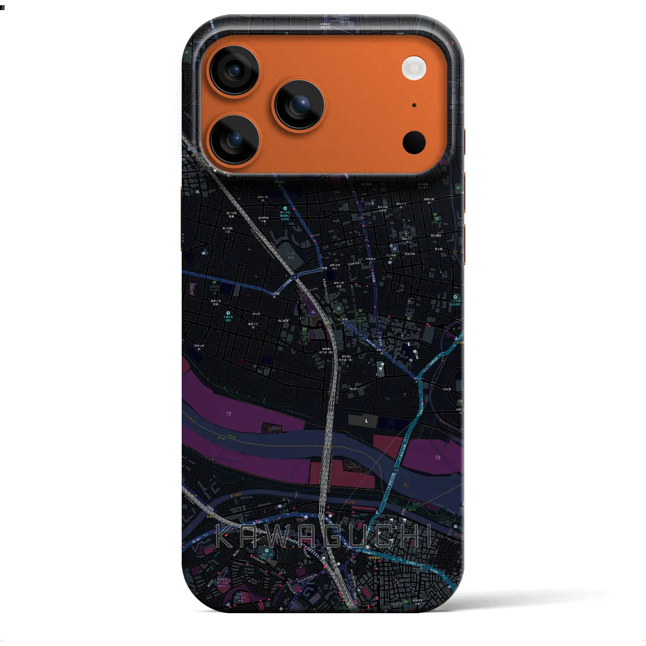 【川口(埼玉県)】地図柄iPhoneケース(バックカバータイプ)