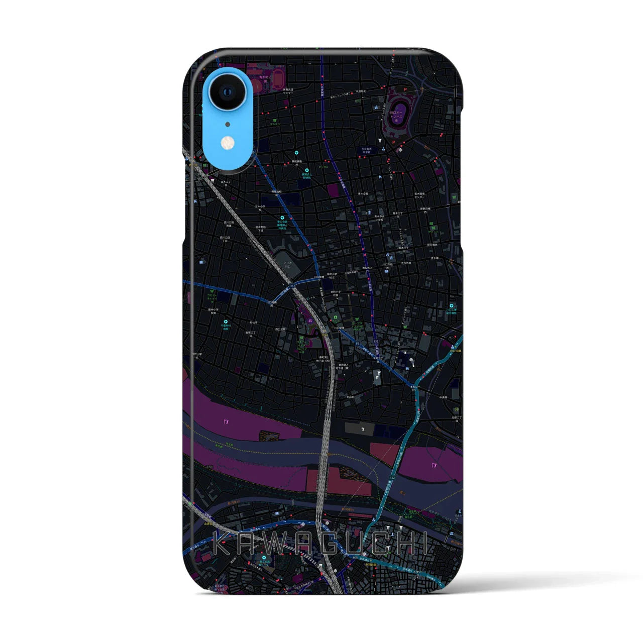 【川口(埼玉県)】地図柄iPhoneケース(バックカバータイプ)