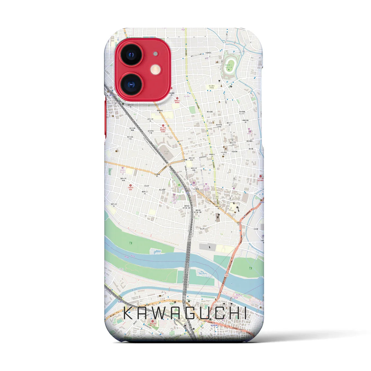 【川口(埼玉県)】地図柄iPhoneケース(バックカバータイプ)