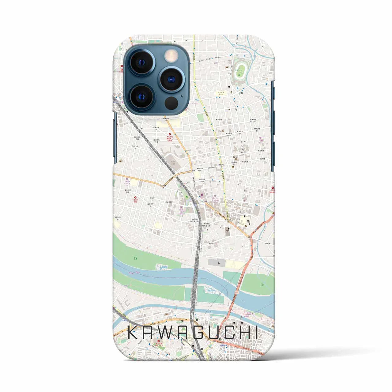 【川口(埼玉県)】地図柄iPhoneケース(バックカバータイプ)
