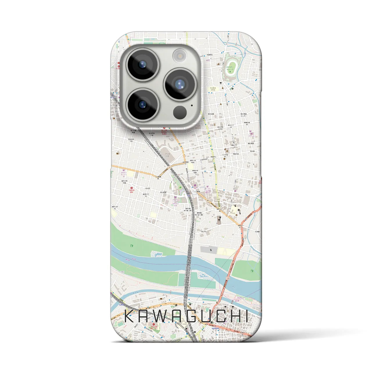 【川口(埼玉県)】地図柄iPhoneケース(バックカバータイプ)
