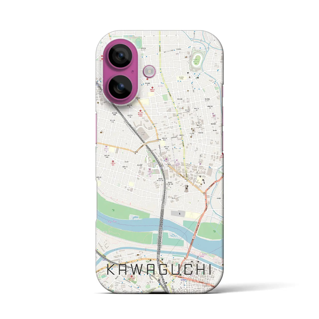 【川口(埼玉県)】地図柄iPhoneケース(バックカバータイプ)