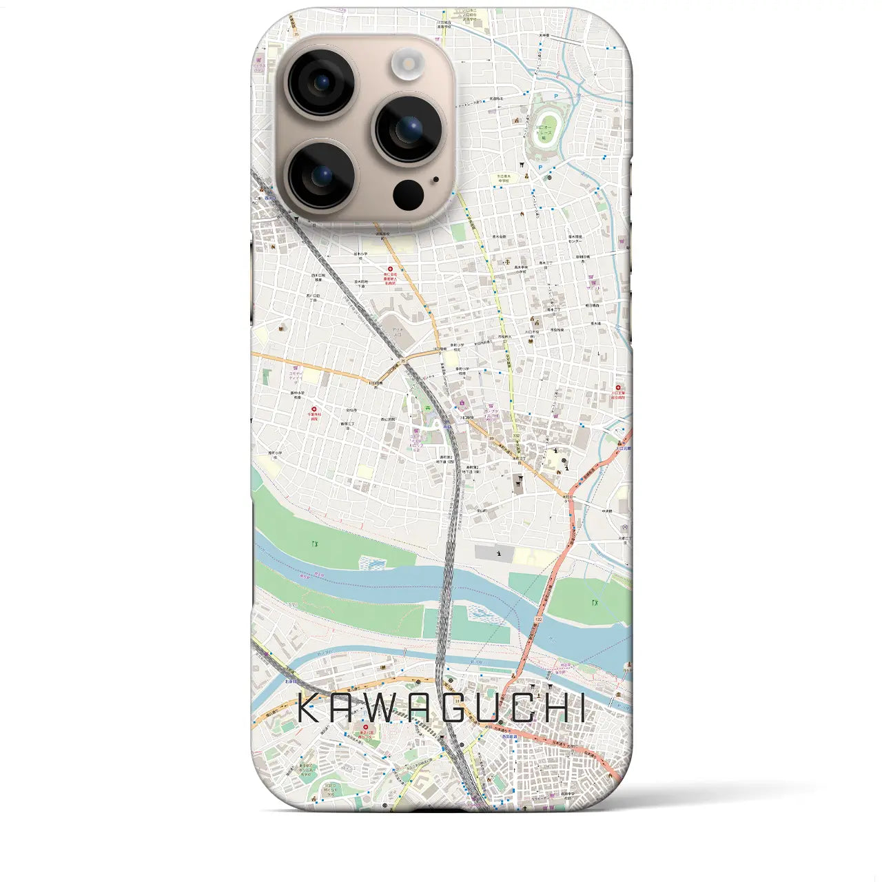 【川口(埼玉県)】地図柄iPhoneケース(バックカバータイプ)