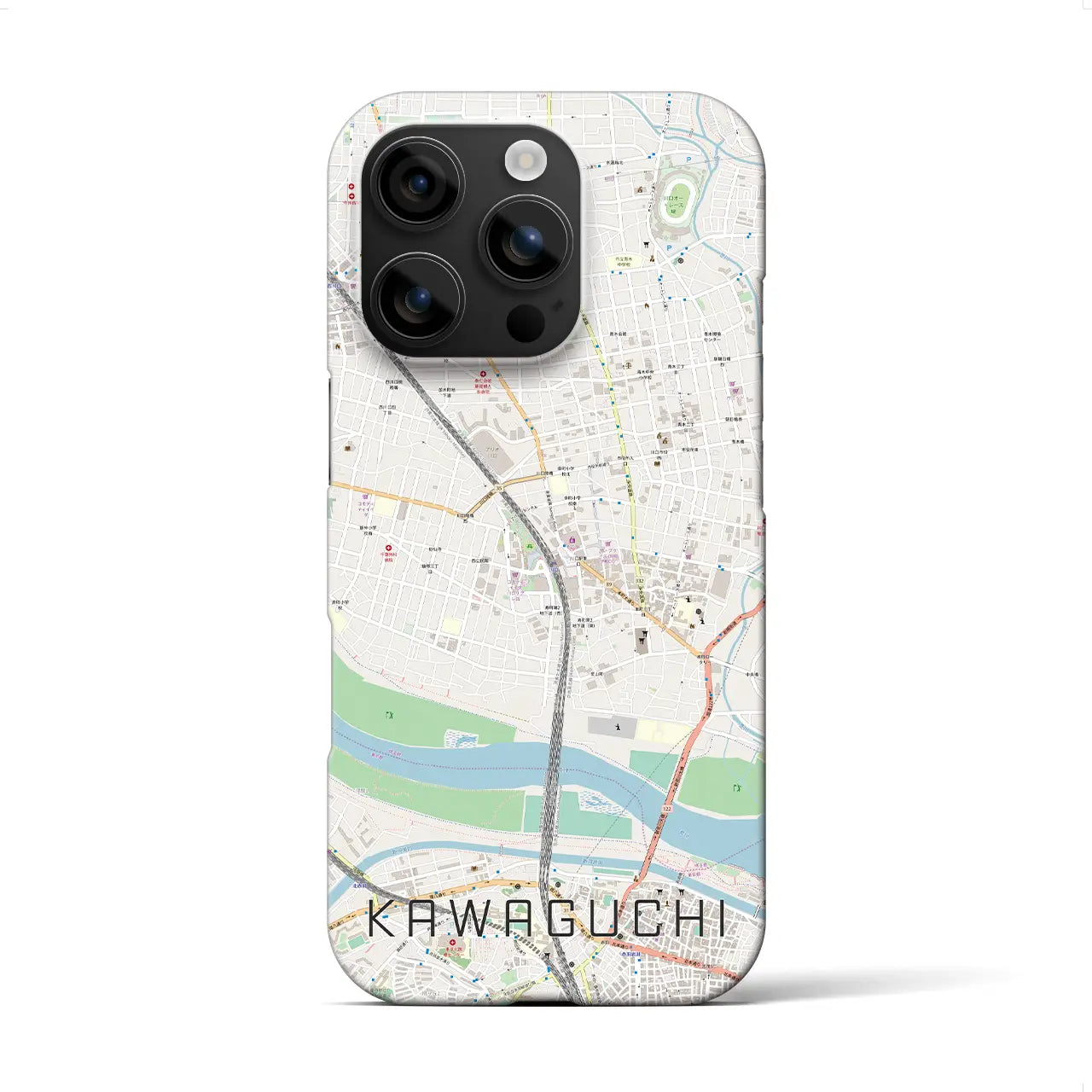 【川口(埼玉県)】地図柄iPhoneケース(バックカバータイプ)