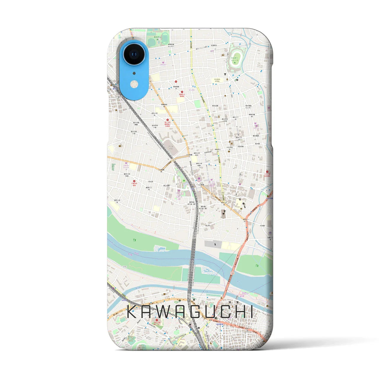 【川口(埼玉県)】地図柄iPhoneケース(バックカバータイプ)