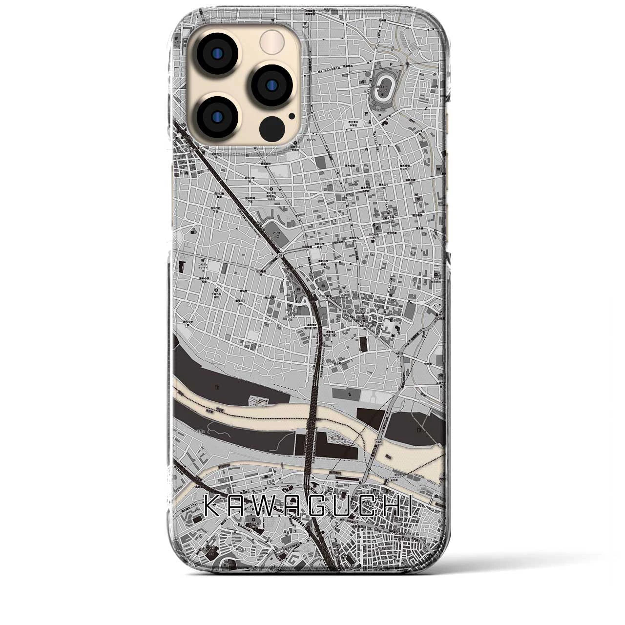 【川口(埼玉県)】地図柄iPhoneケース(クリアタイプ)