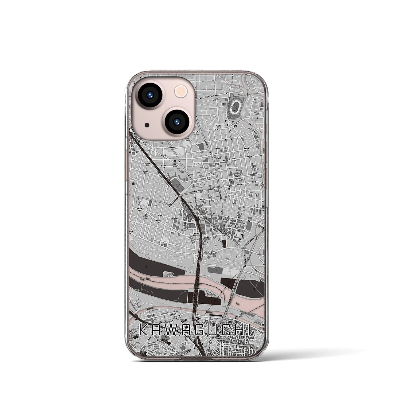 【川口(埼玉県)】地図柄iPhoneケース(クリアタイプ)