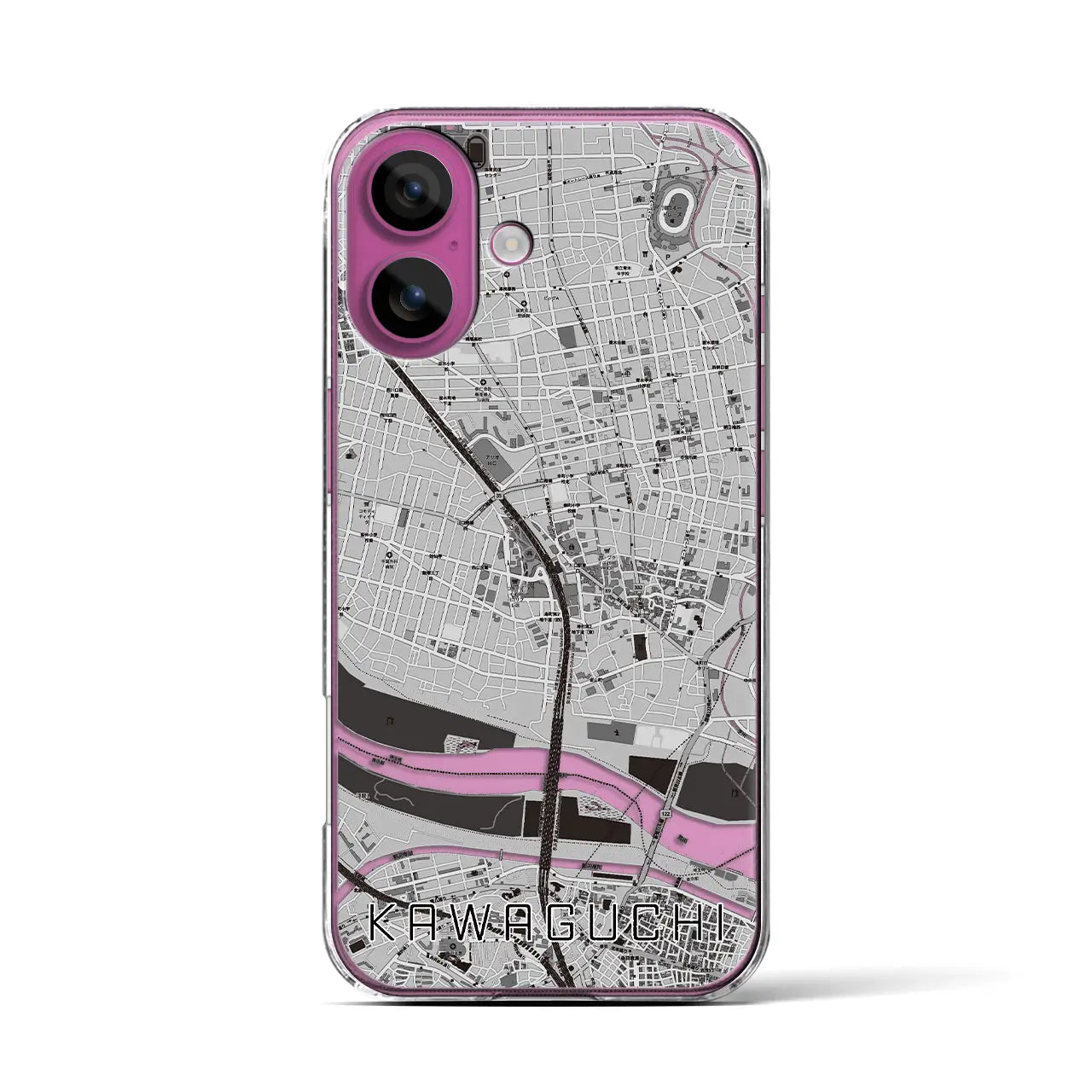 【川口(埼玉県)】地図柄iPhoneケース(クリアタイプ)